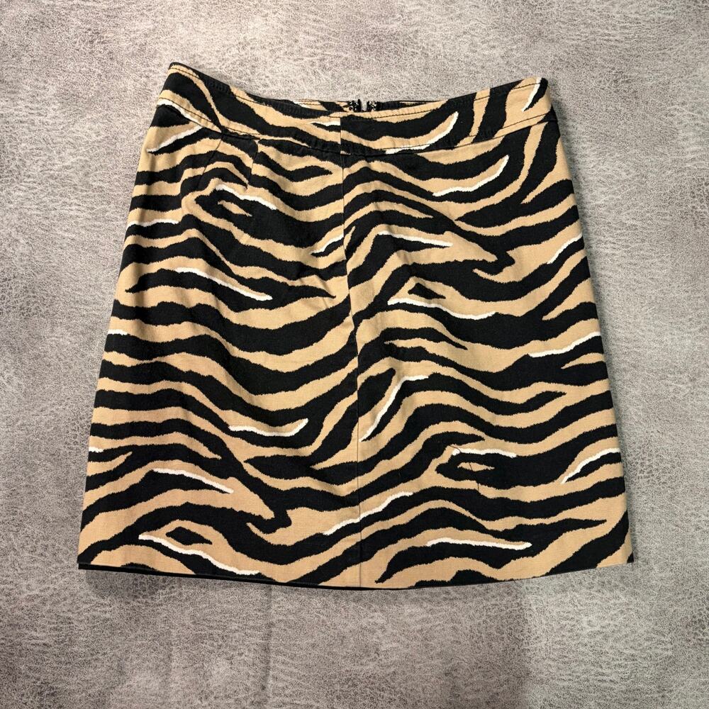 Y2k Tan Zebra Print Mini Skirt